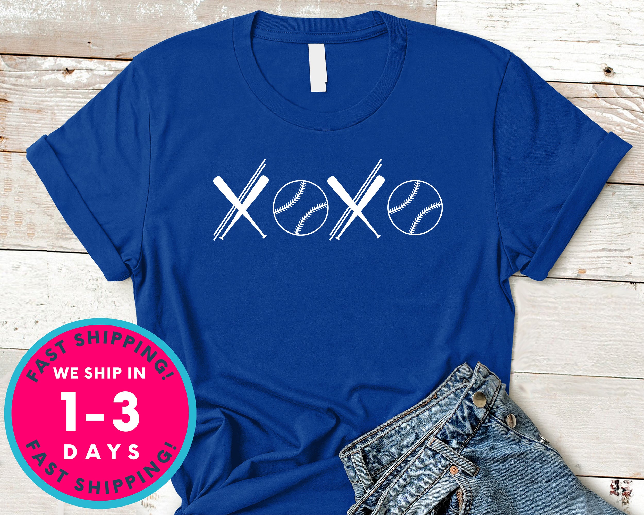 Women Xoxo Baseball Tee T-Shirt - Sports Shirt