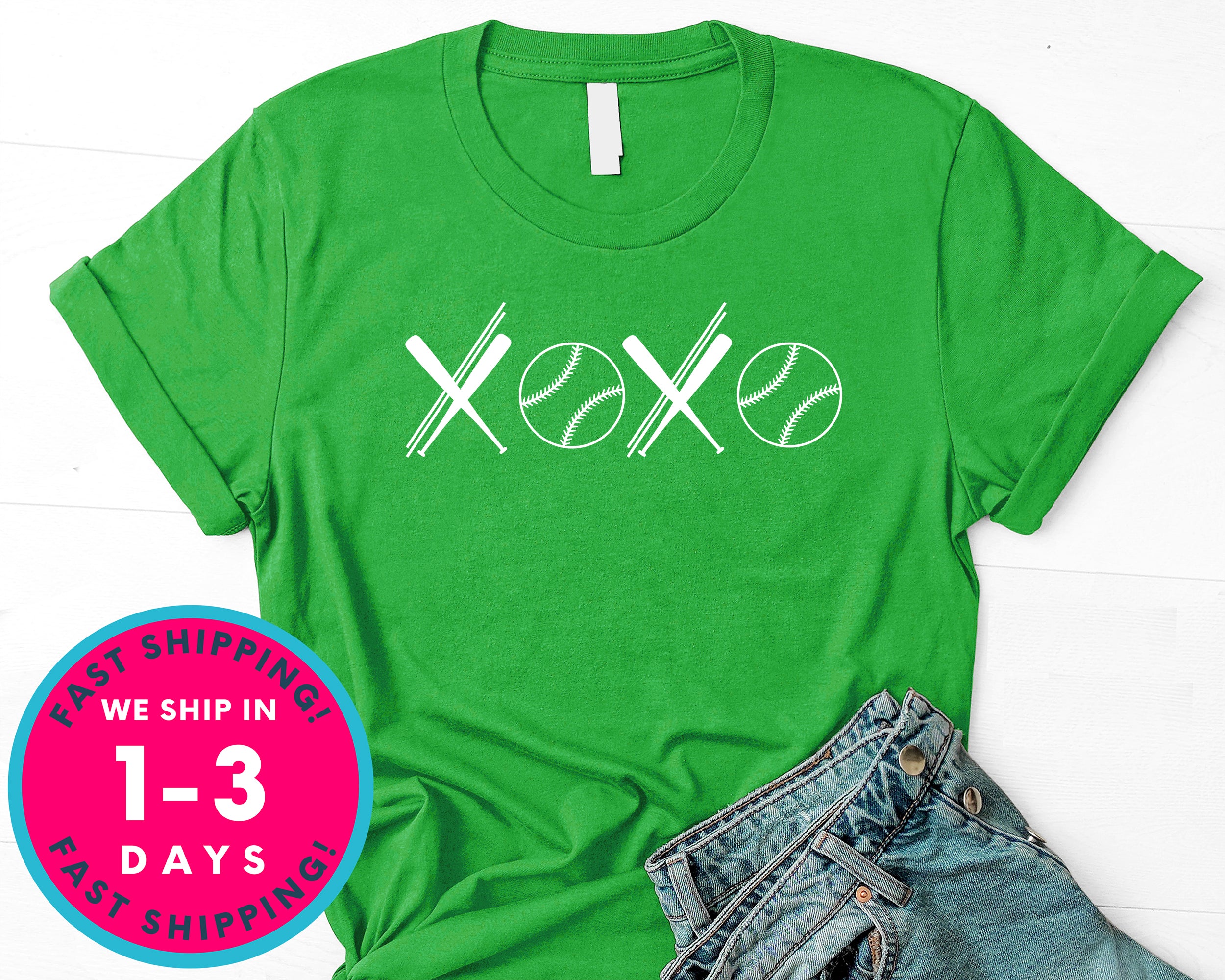 Women Xoxo Baseball Tee T-Shirt - Sports Shirt