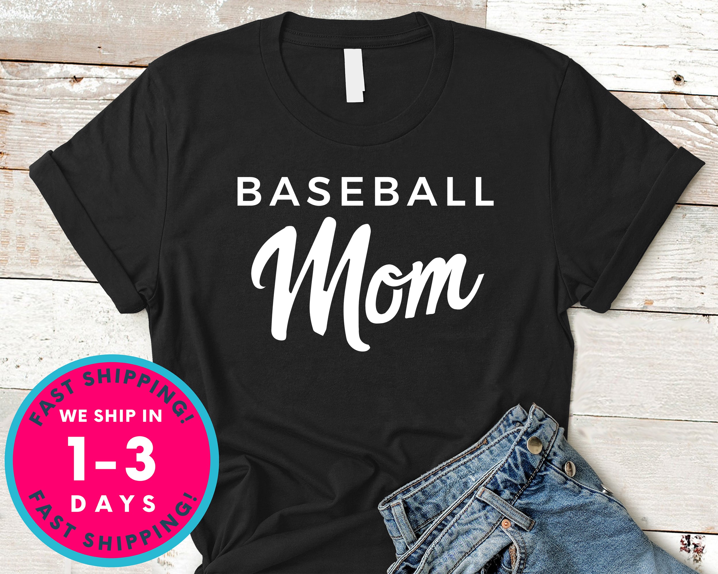 Bwomen Baseball Mom Tee T-Shirt - Sports Shirt