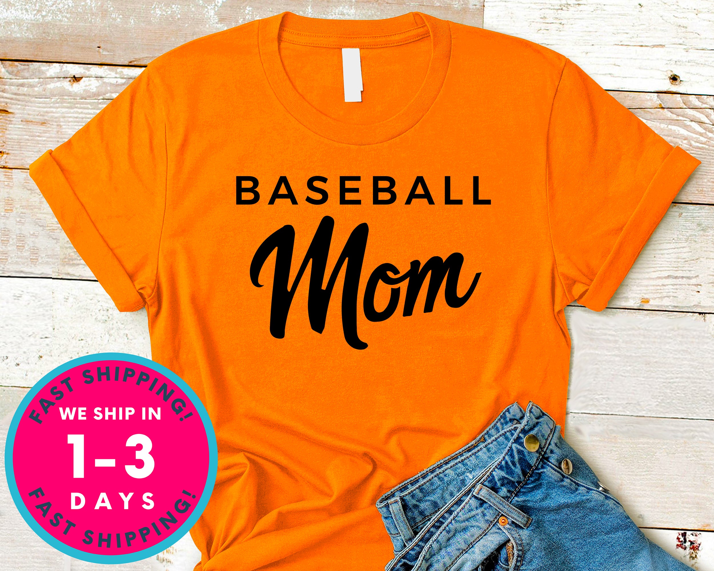 Bwomen Baseball Mom Tee T-Shirt - Sports Shirt