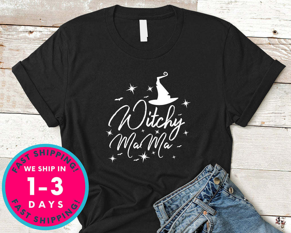 Witchy Mama Witch Cute T-Shirt - Halloween Horror Scary Shirt