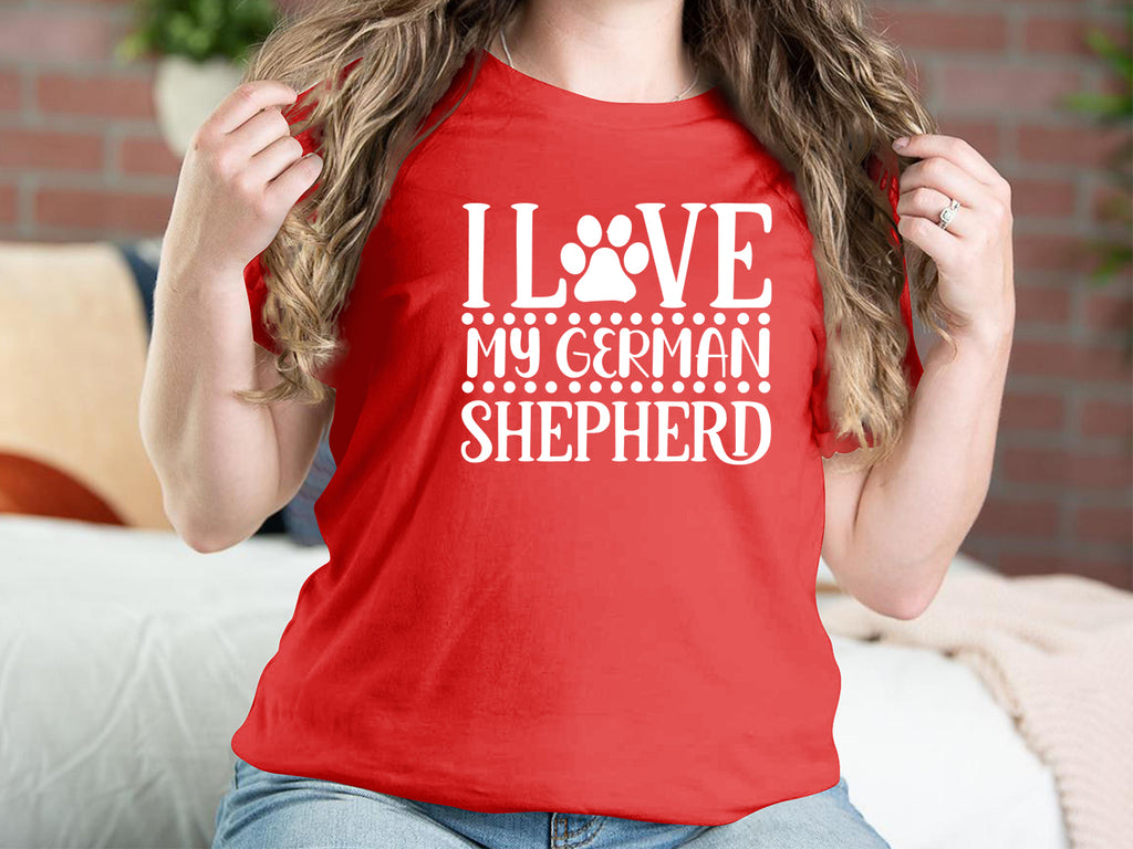 I Love My German Shepherd Dog T-shirts