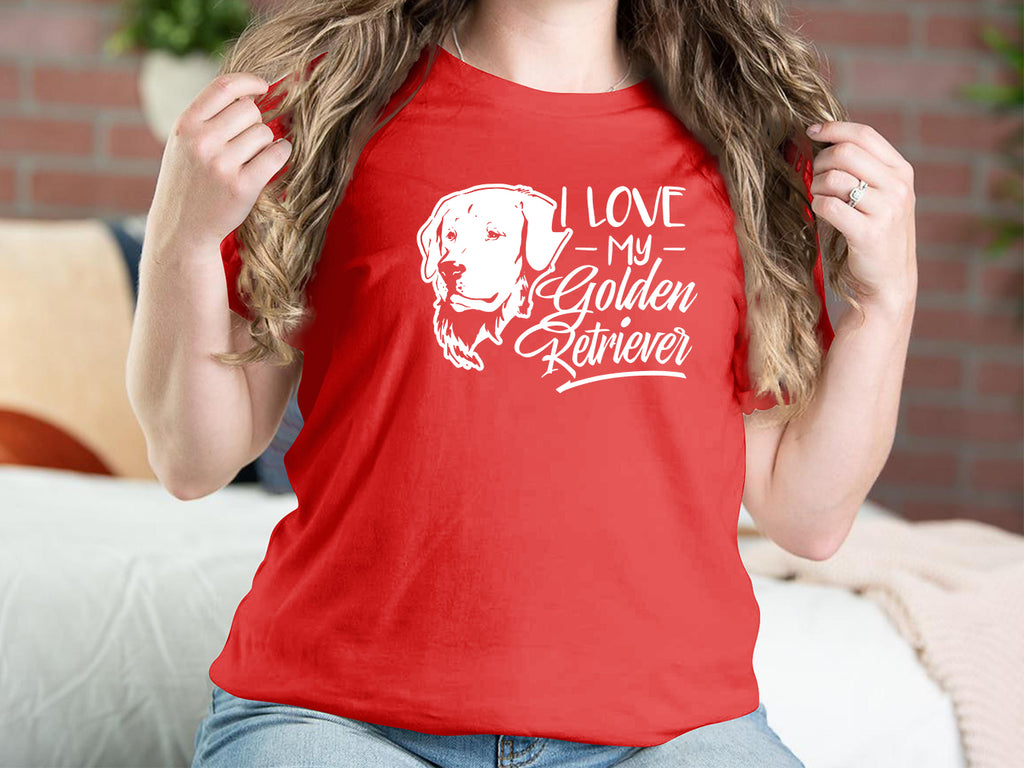 I Love My Golden Retriever Dog T-shirts