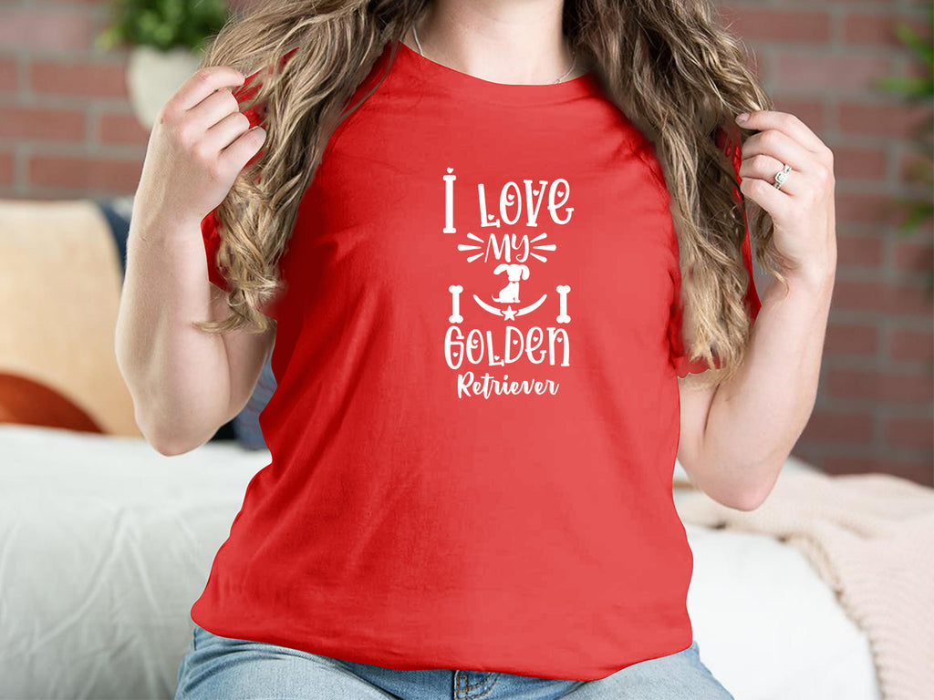 I Love My Golden Retriever Dog T-shirts