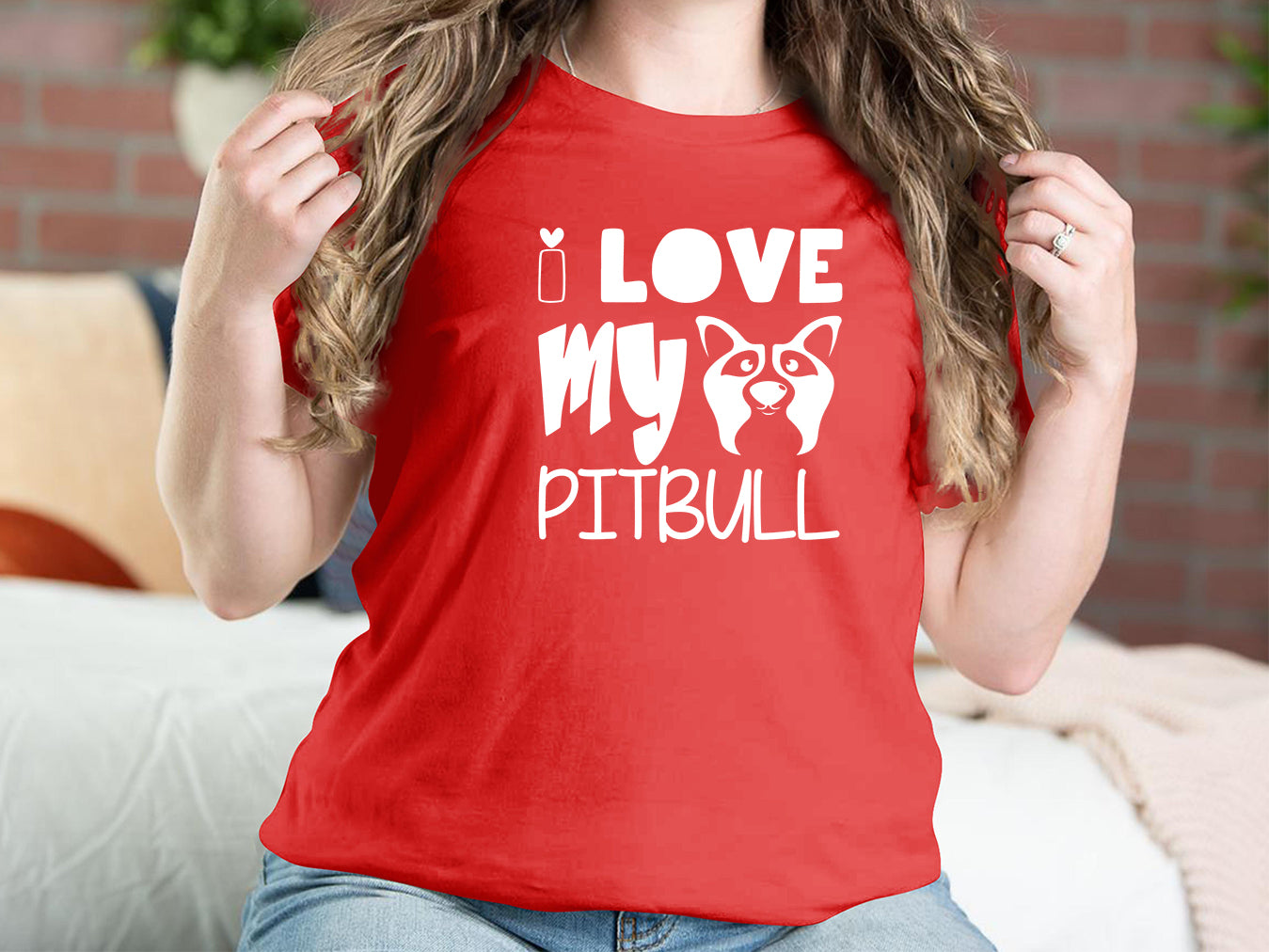 I Love My Pitbull Dog T-shirts